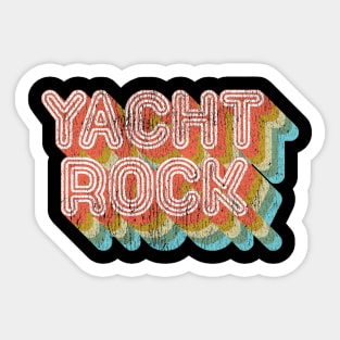 Vintage Fade Yacht Rock Party Boat Drinking Apparel Sticker